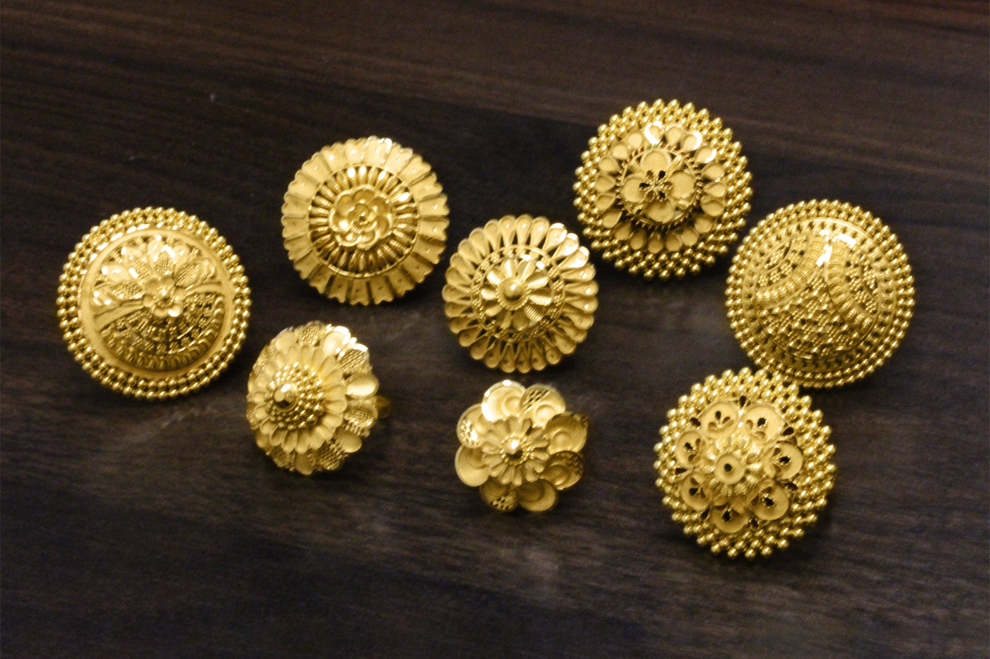 Gold Flower Rings