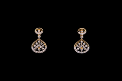 Luxury 18K Yellow Gold Infinity Wave Diamond Necklace & Earrings Set | 2.24 CTW Brilliant VS-SI Diamonds, 240 Stones, 17.87g Solid Gold Premium Bridal Jewelry Ensemble