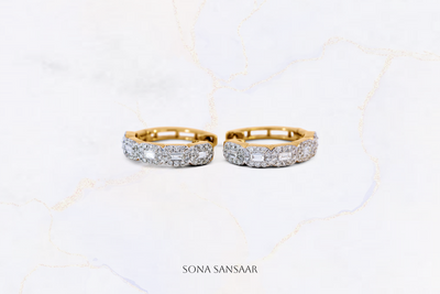 18K Gold Earrings with 0.52 ct Natural Diamonds | Sona Sansaar
