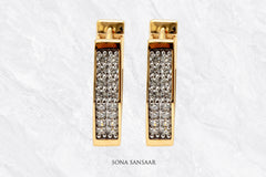 Hex Luxe Diamond Earrings | Sona Sansaar