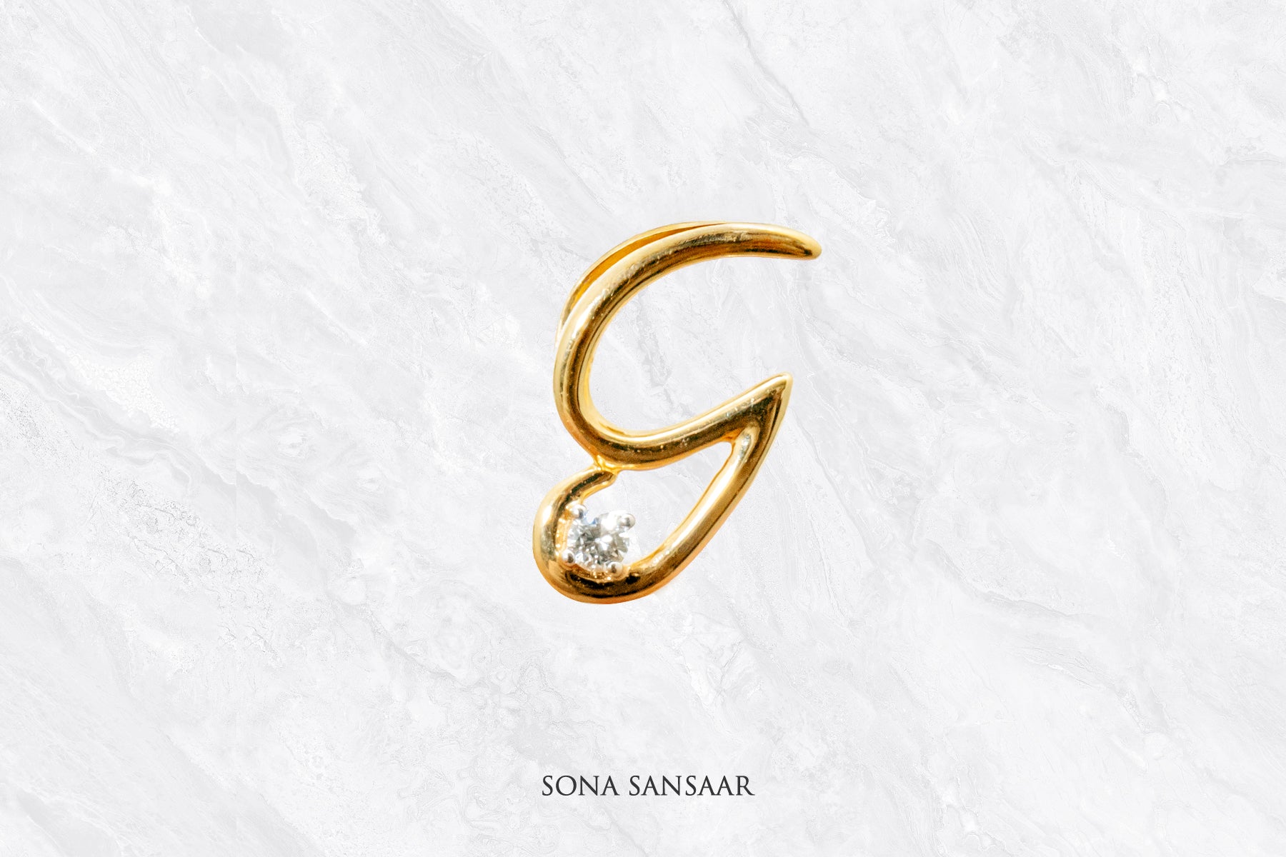 G Diamond Pendant | Sona Sansaar
