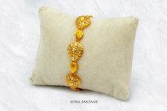 Sunpetal Two Tone Gold Bracelet | Sona Sansaar