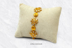 Whirl Two Tone Gold Bracelet | Sona Sansaar