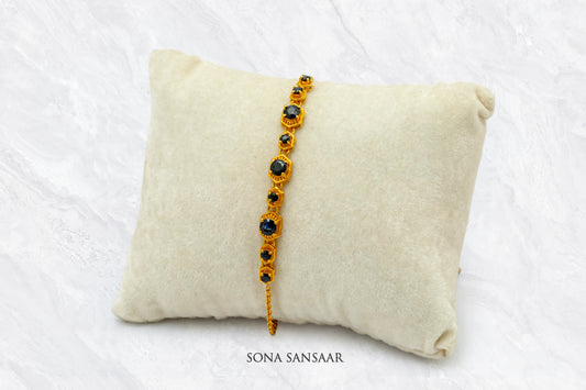 Midnight Stone Gold Bracelet | Sona Sansaar
