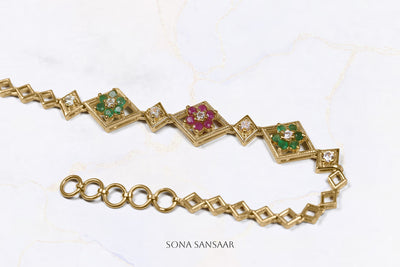 Dual Floral Bracelet | Sona Sansaar