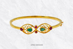 Jewel Crest Bangle Bracelet | Sona Sansaar