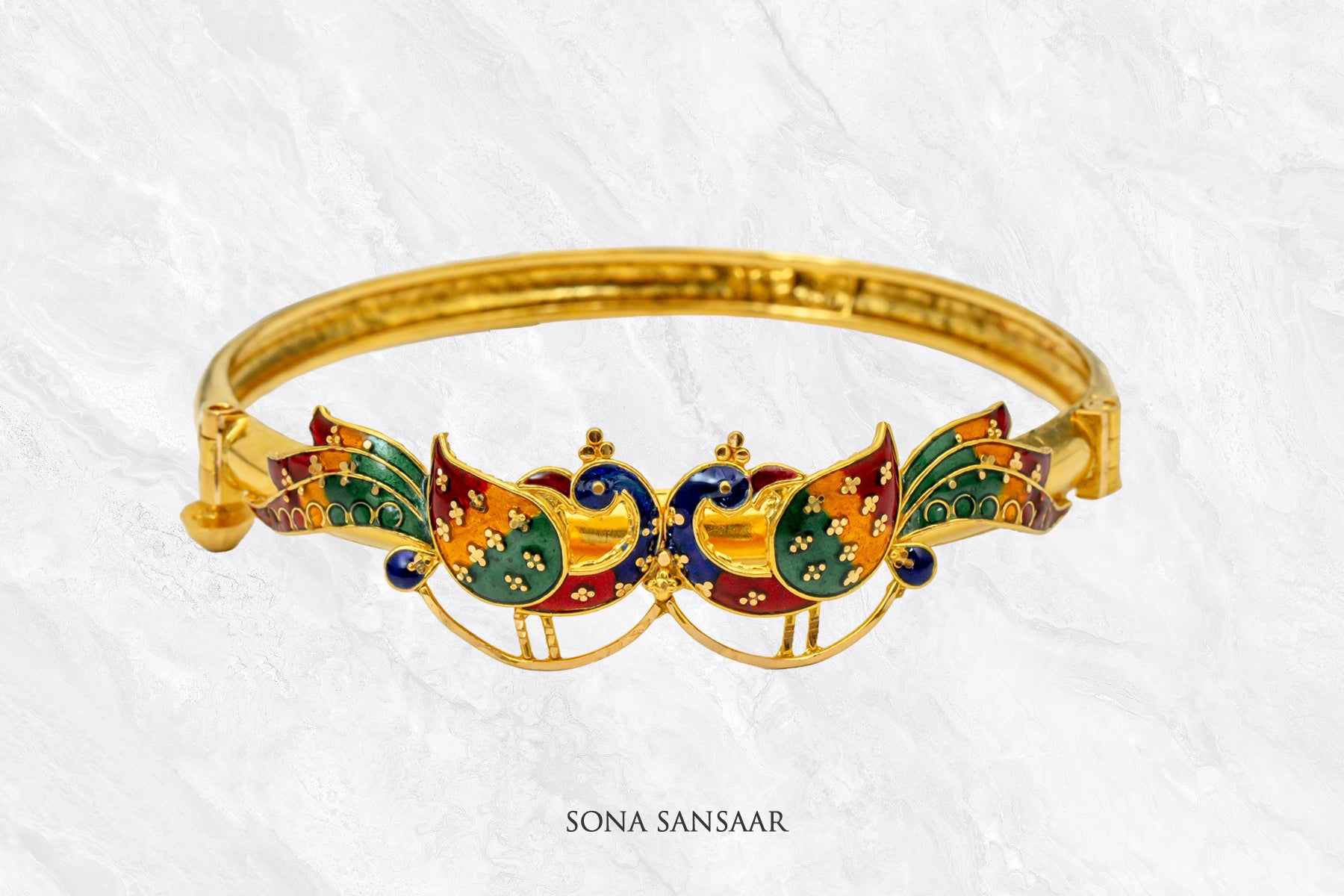 Meena Peacock Bangle | Sona Sansaar
