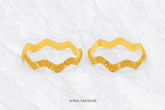 Wave Gold Bangle Pair | Sona Sansaar