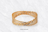 Woven Beads Two Toned Bangle | Sona Sansaar