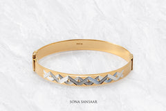 Ridge Two Toned Bangle | Sona Sansaar