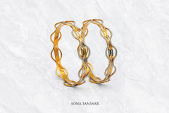 Velura Two Tone Gold Bangle Pair | Sona Sansaar