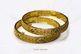 Meenakari Floral Gold Bangle Pair