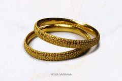 Classic Calcutta Gold Bangle Pair