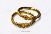 Rani Textured Gold Bangle Pair
