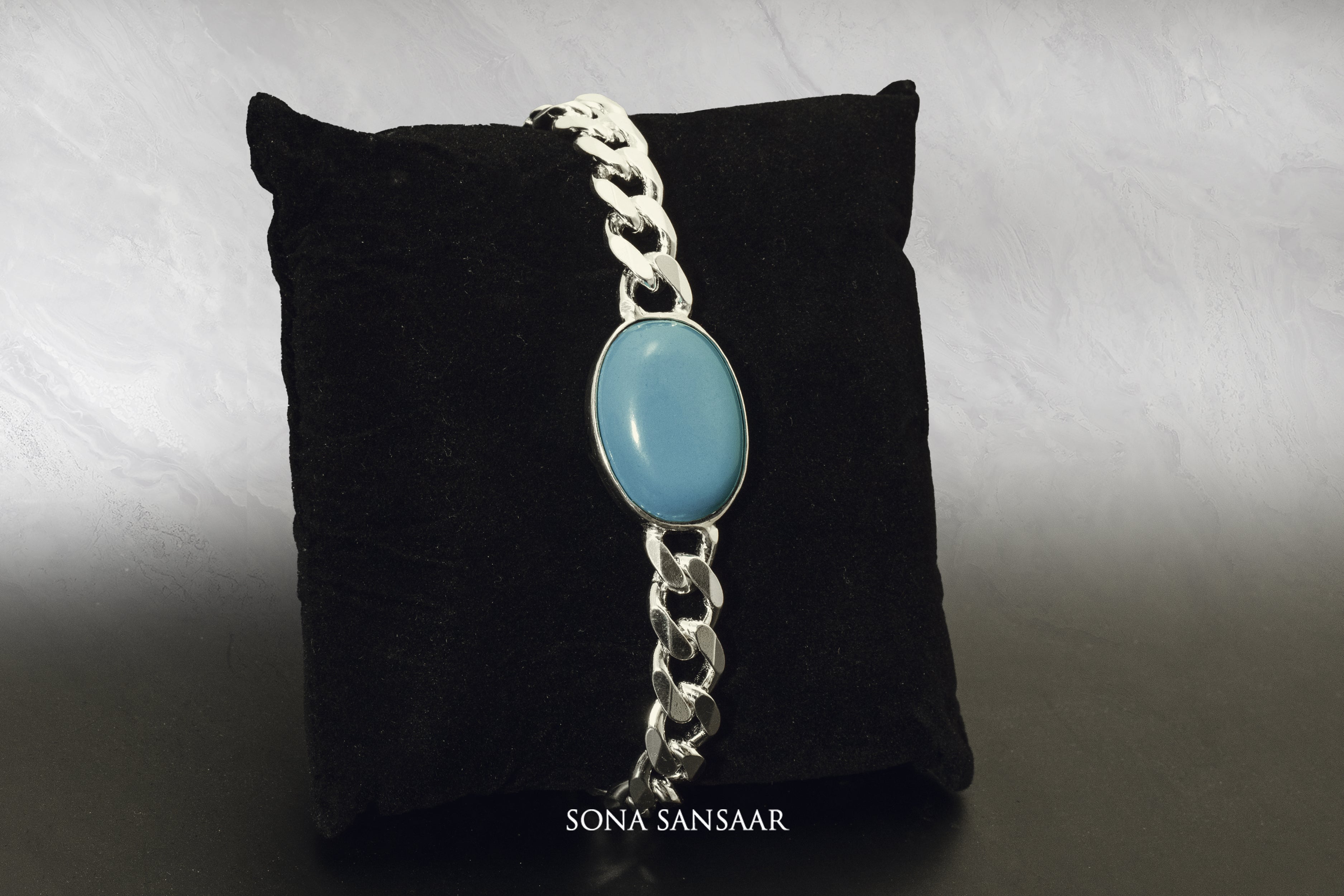 Coolstone Sterling Silver Bracelet | Sona Sansaar