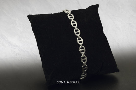 Linkster Sterling Silver Bangle | Sona Sansaar