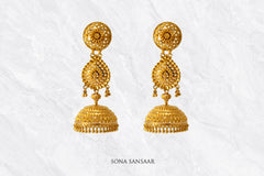 Aurelia Gold Jumka Earrings | Sona Sansaar