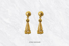 Gold Chime Studs | Sona Sansaar