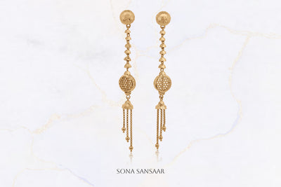 Palatial Whisper Studs with Hanging Earrings 2-in-1 | Sona Sansaar
