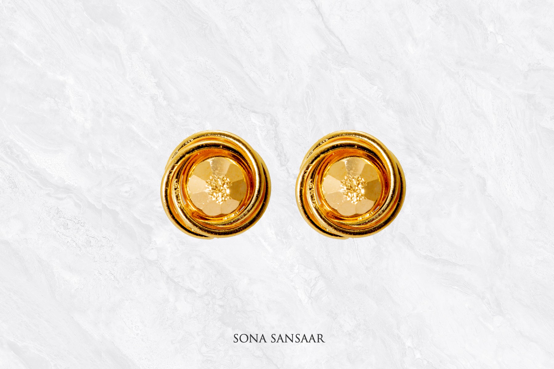 Twist Gold Culcutti Studs | Sona Sansaar