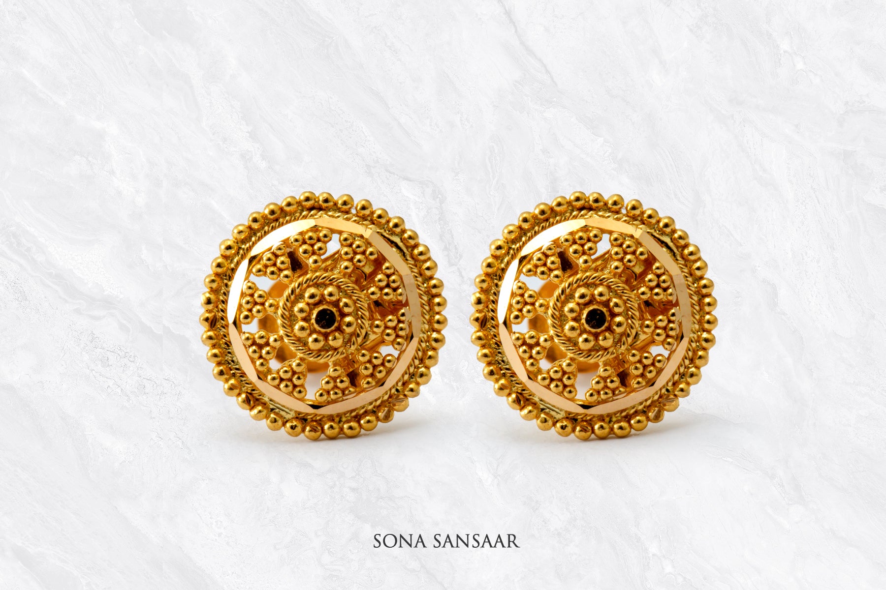 Nayra Gold Culcutti Studs | Sona Sansaar