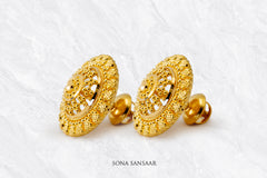 Kanika Gold Culcutti Studs | Sona Sansaar