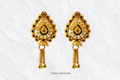 Mayira Gold Culcutti Hanging Studs | Sona Sansaar