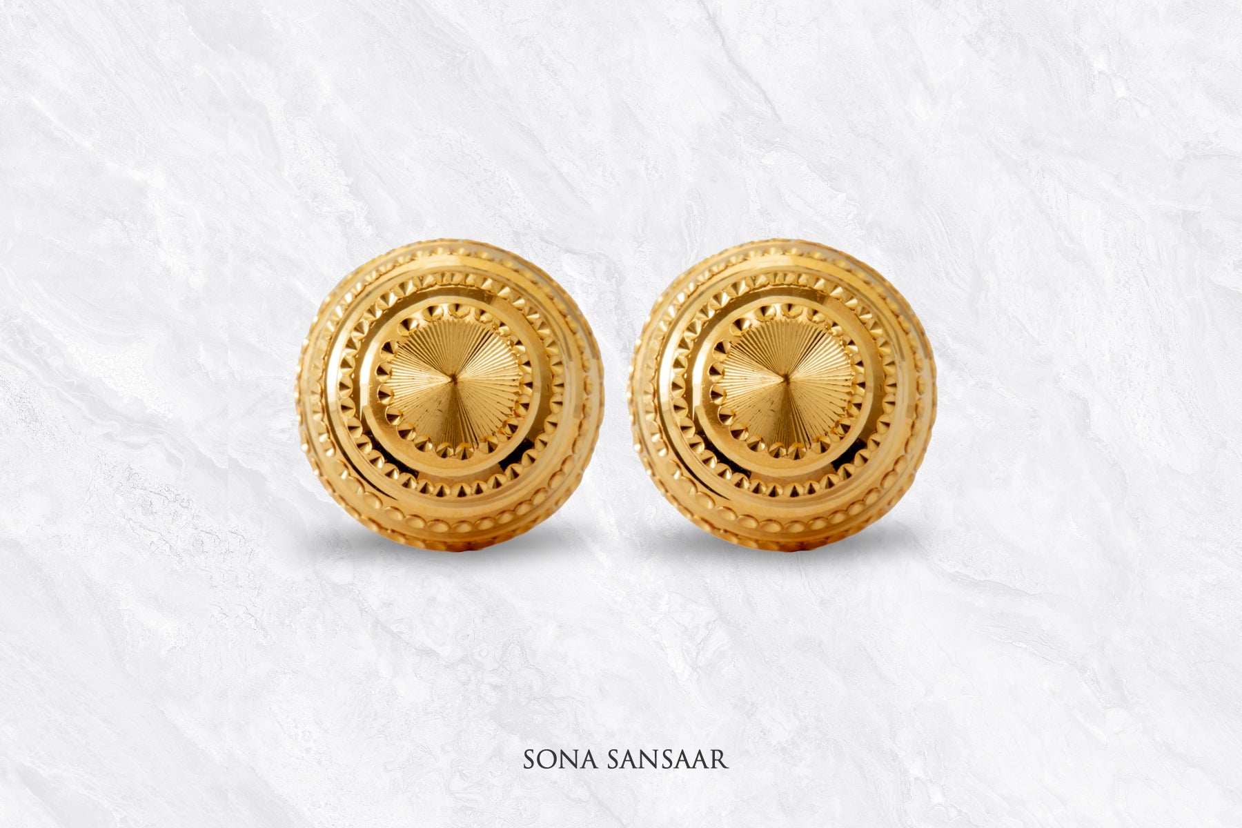 Dotline Gold Culcutti Studs | Sona Sansaar