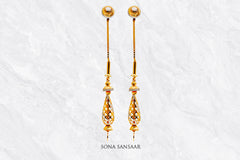 Dewfall Gold Thread Earrings | Sona Sansaar