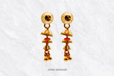 Sunbell Hanging Gold Studs | Sona Sansaar