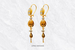 Naqsh Gold Hoops with Hangings | Sona Sansaar