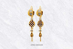 Naqsh Gold Hoops with Hangings | Sona Sansaar