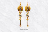 Saanvi Gold Hoops with Hangings | Sona Sansaar