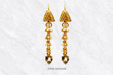 Pratika Gold Hoops with Hangings | Sona Sansaar