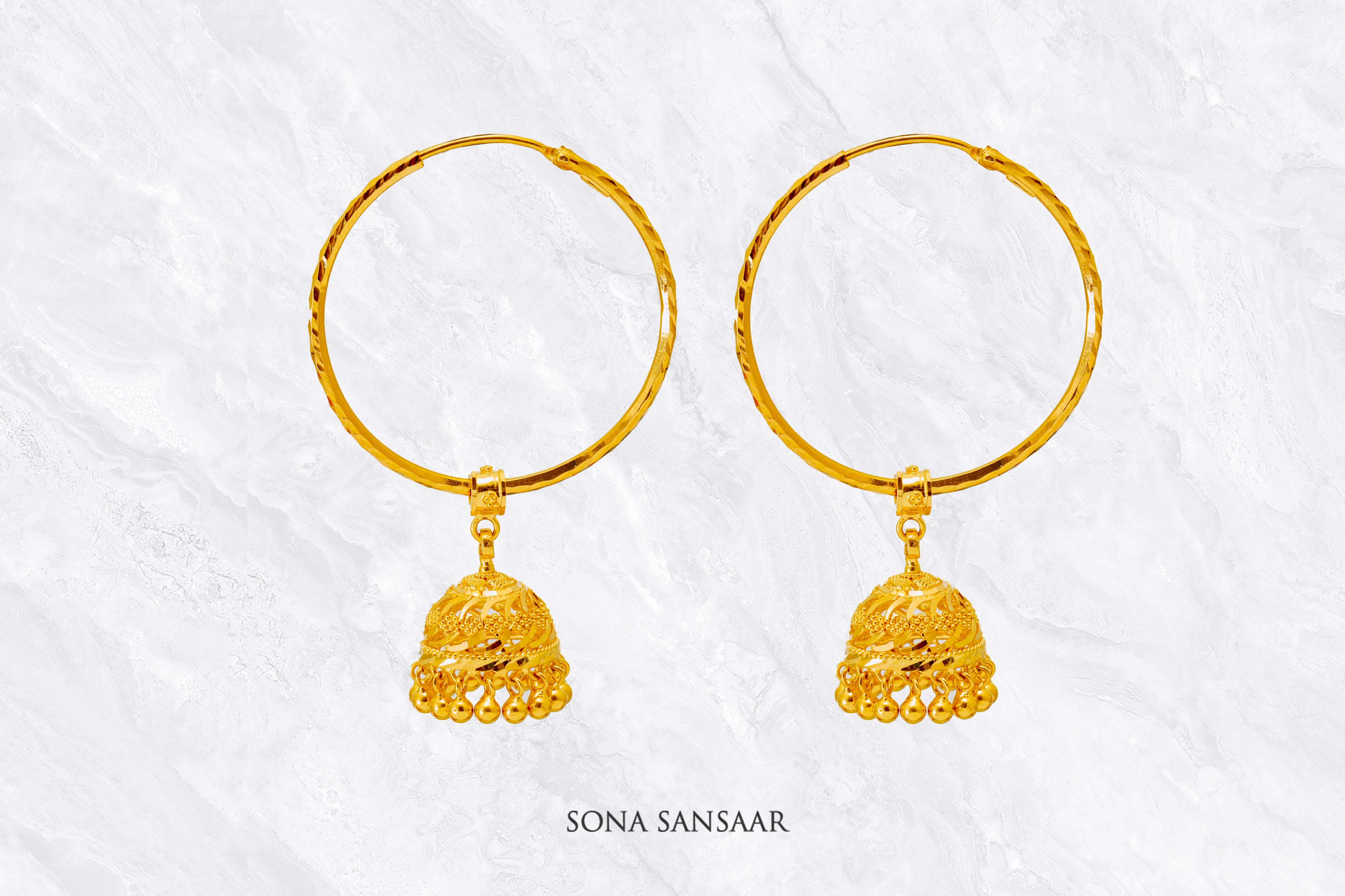 Harmony Bell Jhumka Hoops | Sona Sansaar