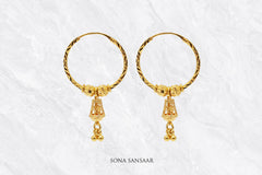 Bell Dangling Gold Ball Bali | Sona Sansaar