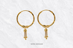 Danglers Gold Hoops | Sona Sansaar