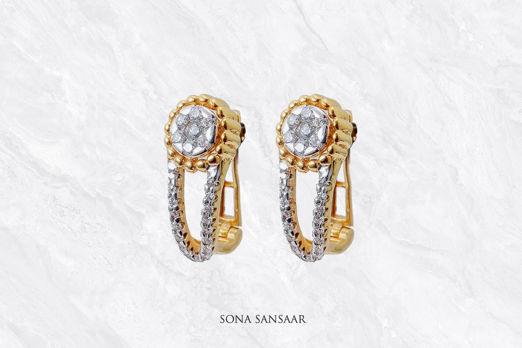 Halo Spark Hoops | Sona Sansaar