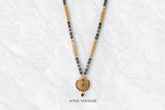 Enchanted 3 Row Black Meenakari Mangalsutra | Sona Sansaar