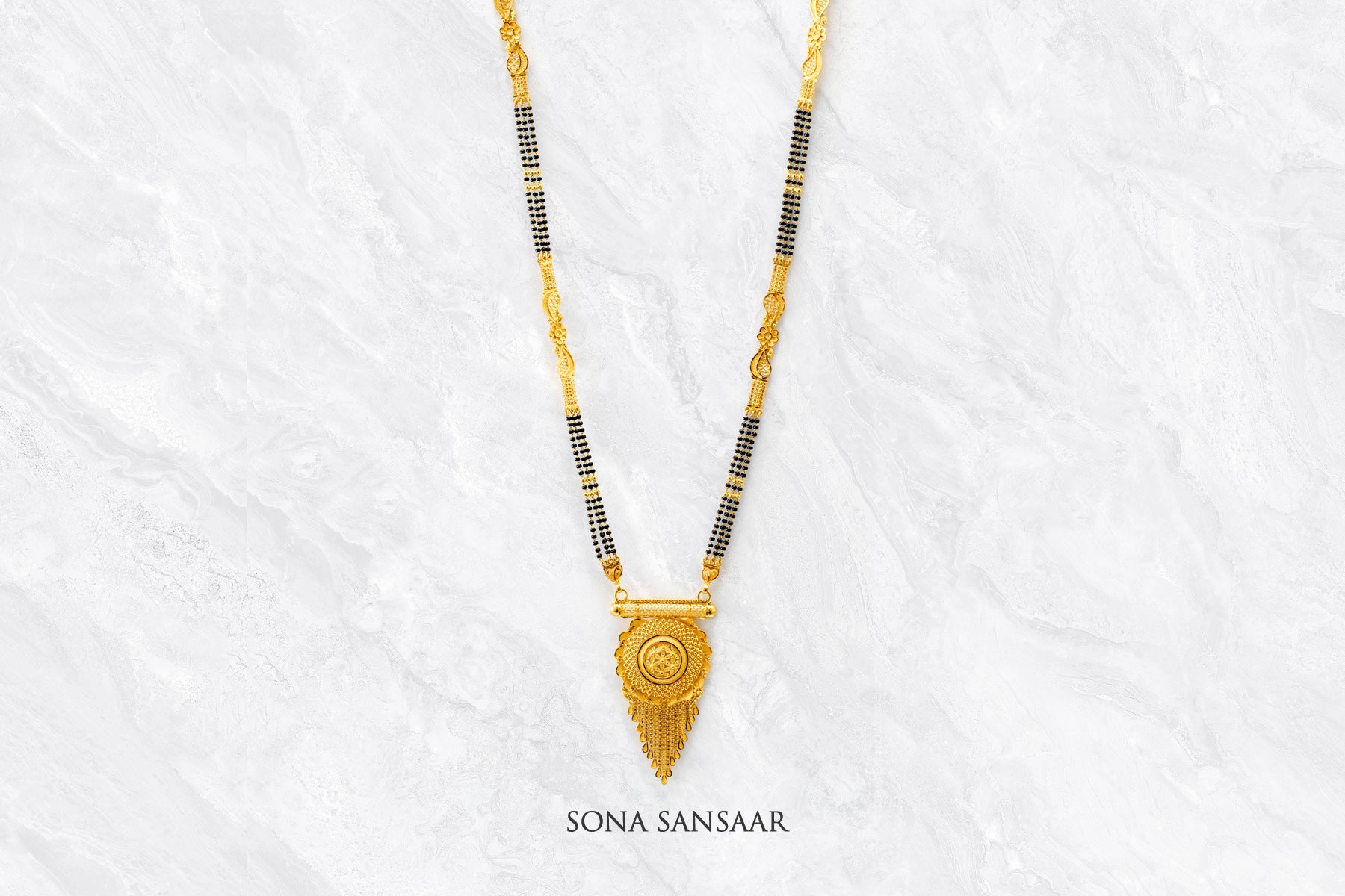 Triarc 3 Row Mangalsutra | Sona Sansaar