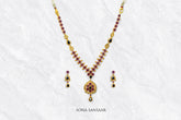 Mystic Ruby and Saphire Necklace Set | Sona Sansaar