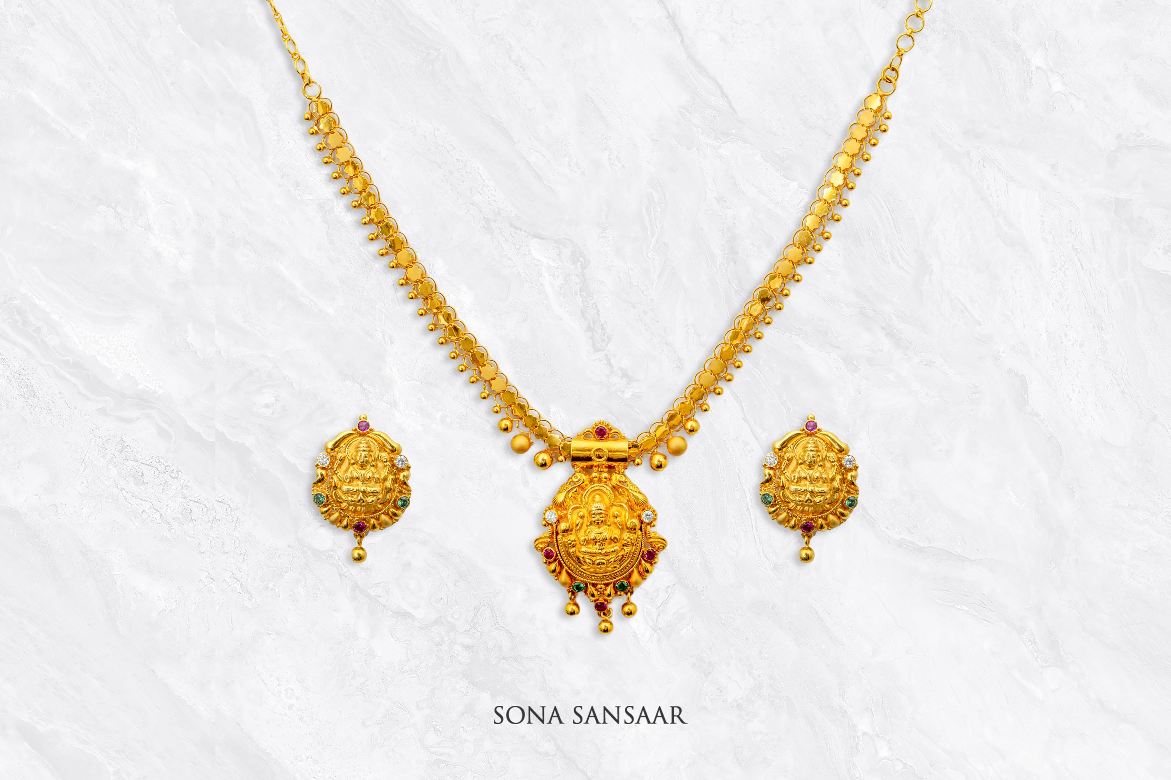 Royal Lakshmi Necklace Set | Sona Sansaar