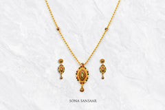 Meena Crest Necklace Set | Sona Sansaar