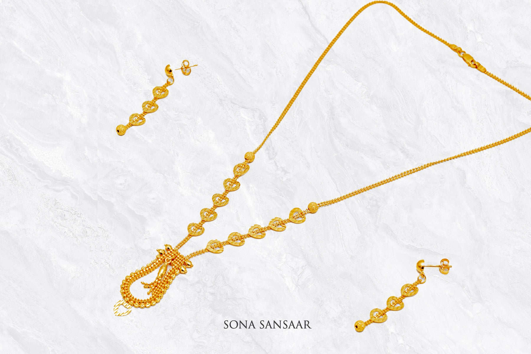 Eden's Gold Necklace Set | Sona Sansaar