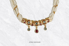 Imperial Pearl Necklace Set | Sona Sansaar