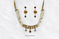 Imperial Pearl Necklace Set | Sona Sansaar