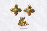 Greenleaf Gold Pendant and Earrings Set