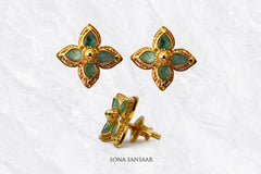 Greenleaf Gold Pendant and Earrings Set