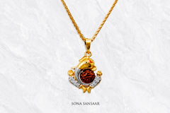 Divyaroop Gold Ganesh Pendant | Sona Sansaar