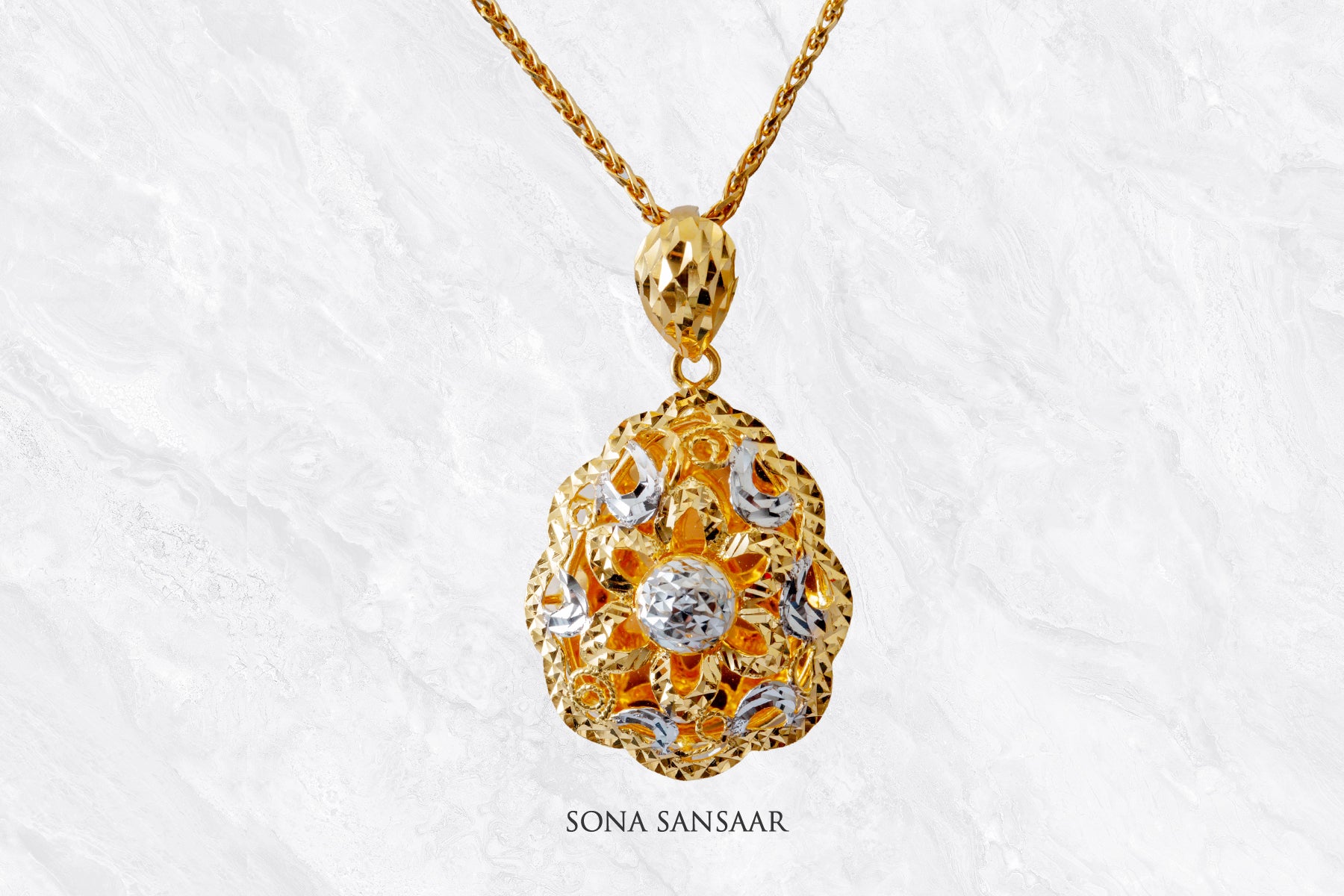 Starblossom Gold Pendant | Sona Sansaar